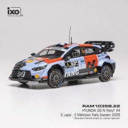 Hyundai i20 N Rally1 4 Rallye de Suède 2026 E. Lappi - E. Malkonen IXO RAM1035B