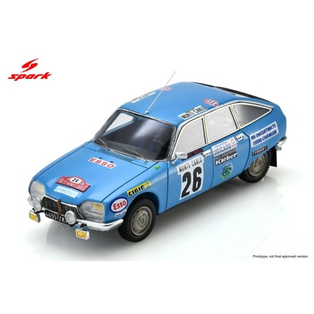 Citroen GS 26 13th Rallye Monte Carlo 1975 C. Laurent - J. Marche Spark S2476
