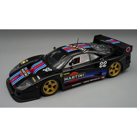 Ferrari F40 LM Martini Racing n22 1996 Black Gold Wheels Tecnomodel TEC12-17F