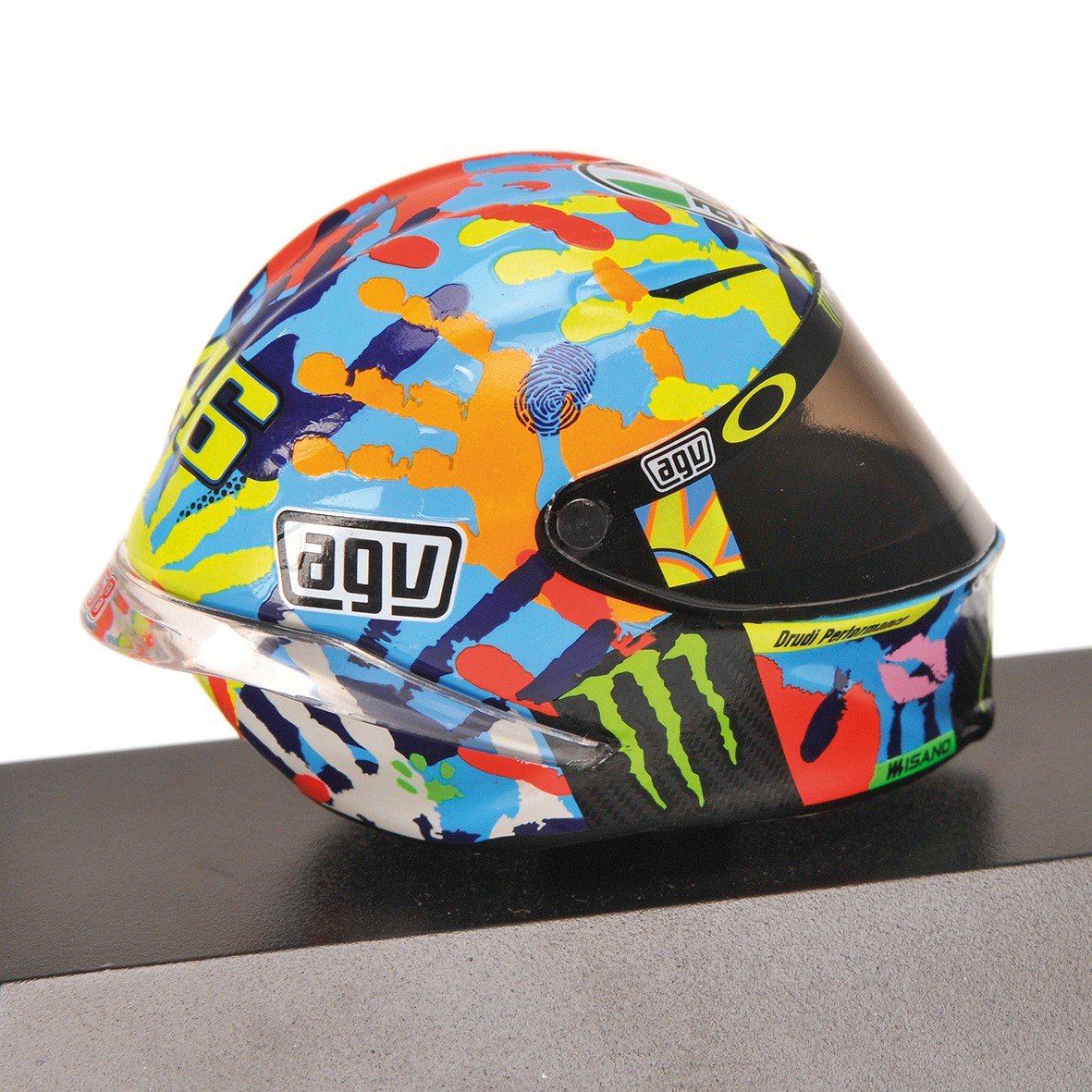 agv helmet 2014 Style Valentino Rossi Misano Movistar Yamaha MotoGP Valentino Rossi's Special Mugello Helmet