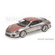 Porsche 911 R 2016 Silver with red stripes and black writing Minichamps 410066222