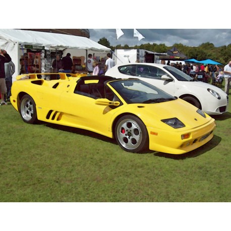 Lamborghini Diablo VT Roadster Jaune de 1999 avec Showcase Looksmart LSDH09V