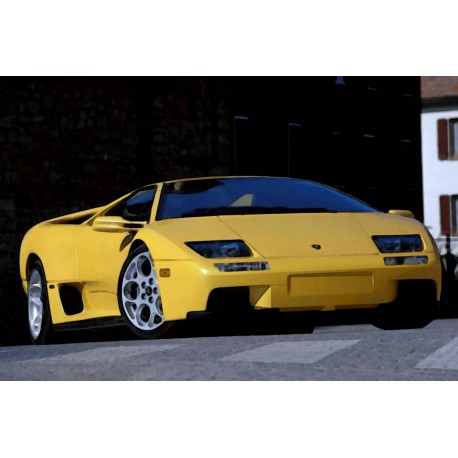 Lamborghini Diablo 6.0 2000 Jaune avec Showcase LSDH012V