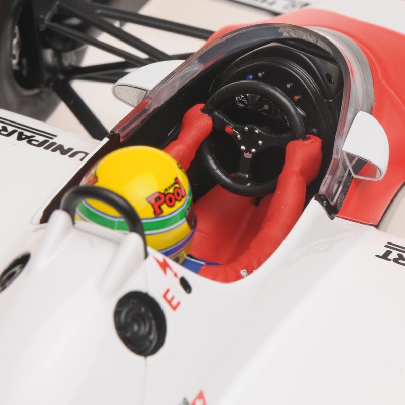 MINICHAMPS 540834307 Scale 1/43 | McLAREN F1 MP4/1C FORD N 7 SILVERSTONE GP 1983 A.SENNA WHITE RED
