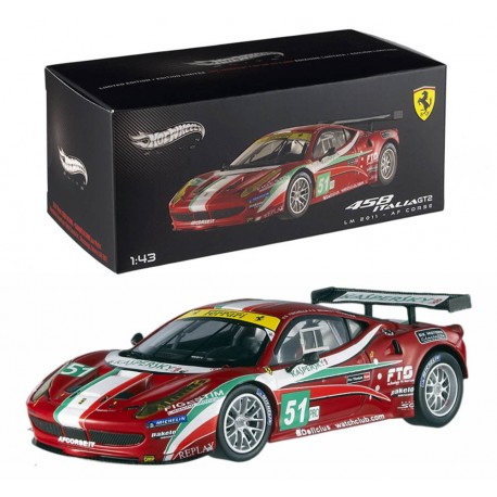 Ferrari 458 GT2 AF Corse 51 24 Heures du Mans 2011 Hotwheels X5497