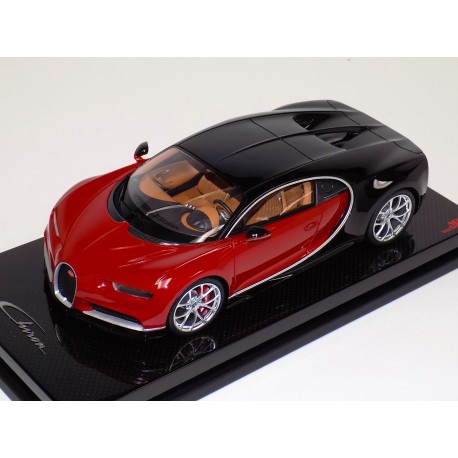 Bugatti Chiron Red Carbon - Glacier White Looksmart LS459E