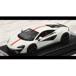 McLaren 570 S 2015 avus white with red stripe and red insert Tecnomodel T43EX02F