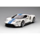 Ford GT Frozen White with Lightning Blue Stripe Truescale TS0093