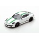 Porsche 911 R 2017 Blanche avec bandes vertes Spark S4956