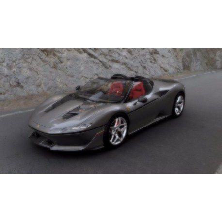 Ferrari J50 Body Color Pure Metal Silver Shiny with Italian Flag on the front wing Looksmart LS485D