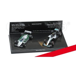 2 Car Set Williams Ford FW08 1982 Mercedes F1 W07 2016 Keke & Nico Rosberg Minichamps 412821601