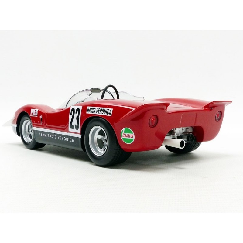 Tecnomodel 1/18 Scale TM18-58B - Abarth 2000 S 1969 Silverstone #23 Swart
