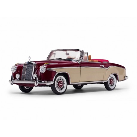 Mercedes 220 SE Cabriolet Rouge et Neige 1958 Sunstar SUN3556