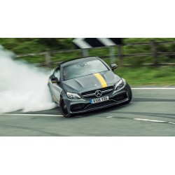 Mercedes AMG GT R Metal Grey W/ Yellow Stripe 2017 Almost Real ALM420713