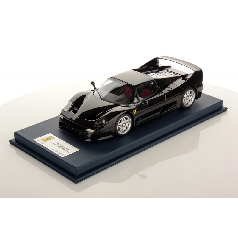 FERRARI F50 BARCHETTA 1995 noire et gold 1/18 BURAGO miniature de