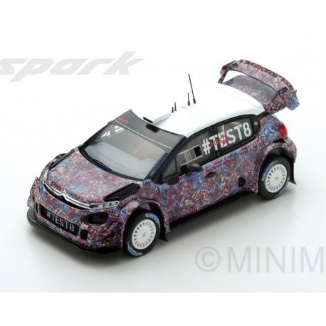 Spark S5158 - Citroën C3 WRC Test Car Monte Carlo 2017 - 1/43 Résine - Prévente