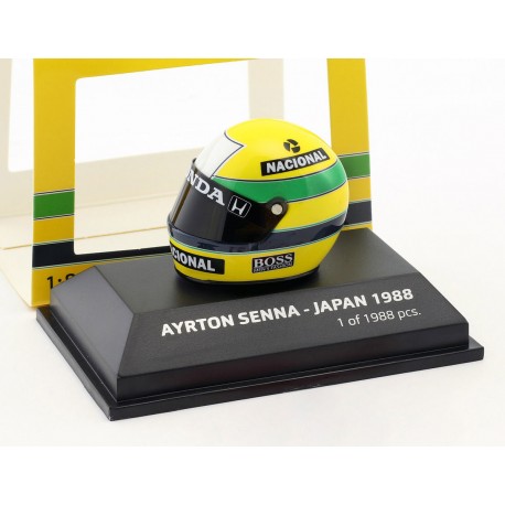 Casque 1/8 Ayrton Senna F1 Monaco 1987 Minichamps 543380712