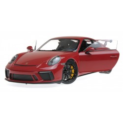 Porsche 911 GT3 2017 Rouge avec jantes noires Minichamps 110067020