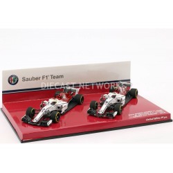 Cars Set Sauber Ferrari C37 F1 2018 Leclerc Ericsson Minichamps 447180916