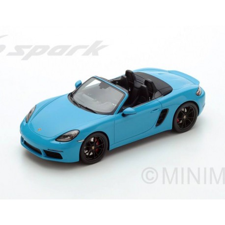 Porsche 718 Boxster S 2017 Miami Blue Spark 18S238 Miniatures