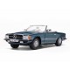 Mercedes-Benz 350 SL open convertible Silver Blue 1977 Sunstar SS4673
