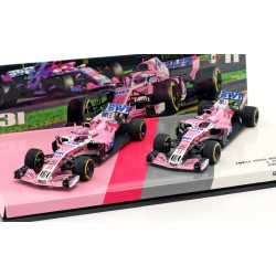 Cars Set Force India Mercedes VJM11 F1 2018 Ocon Perez Minichamps 447181131