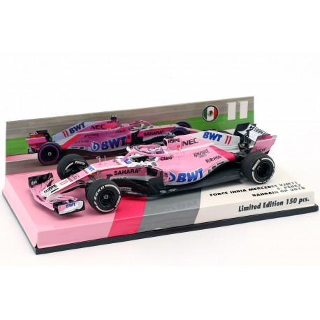 Force India Mercedes VJM11 F1 Bahrain 2018 Sergio Perez Minichamps 447180011