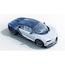 Bugatti Chiron Skyview Glacier White Lake Blue Metallic 2018 Looksmart LS494C