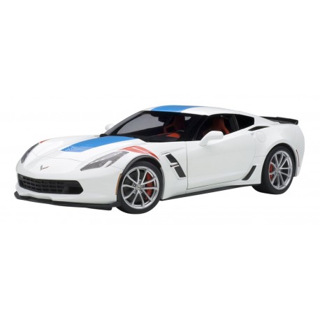 Chevrolet Corvette C7 Grand Sport White Blue Red 2017 Autoart 71271