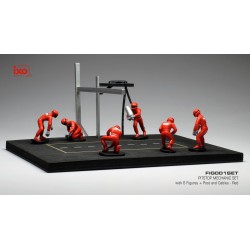 Set Pit Stop 1/43 Red 6 figures with Decals and accessories IXO FIG001SET
