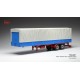 Auflieger Truck Trailer with Canvas Cover Grey Blue IXO TRL001