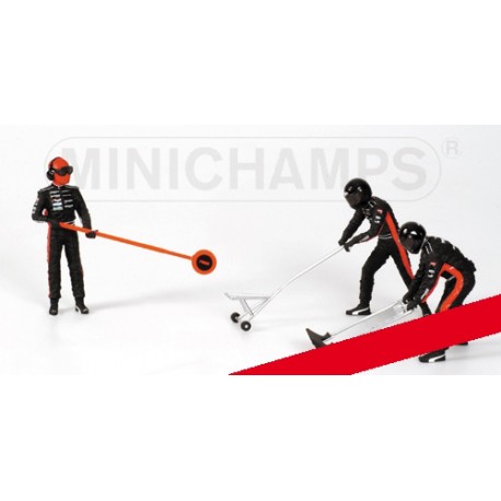 Jack Set Minardi 3 Figurines, 2 Jacks and 1 Signb 1/18 F1 2003 Minichamps 318100094