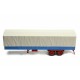 Auflieger Truck Trailer with Canvas Cover Grey Blue IXO TRL001