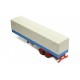 Auflieger Truck Trailer with Canvas Cover Grey Blue IXO TRL001