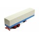 Auflieger Truck Trailer with Canvas Cover Grey Blue IXO TRL001