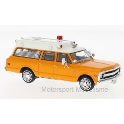 Chevrolet Suburban Ambulance 1970 Orange and white NEO NEO47245