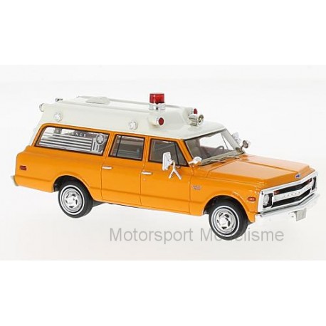 Chevrolet Suburban Ambulance 1970 Orange and white NEO NEO47245