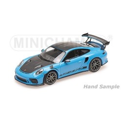 Porsche 911 991.2 GT3 RS 2019 Blue with Weissach Package with Golden Magnesium Wheels Minichamps 155068222