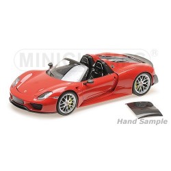 Porsche 918 Spyder 2015 Red with Weissach Package Minichamps 110062447