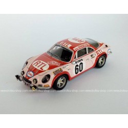 Alpine Renault A110 1600S 60 10ème Rallye Monte Carlo 1972 Moss Crellin Trofeu T0826