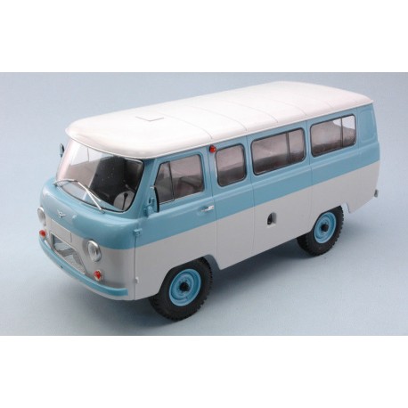 UAZ 452V Minibus Blue White IXO PCL47074