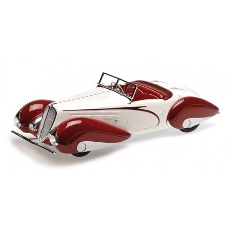 Delahaye Type 135 1937 Blanche Rouge Minichamps 107116161