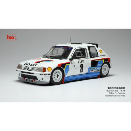 Peugeot 205 T16 8 Rallye Monte Carlo 1985 Saby Fauchille IXO 18RMC022C