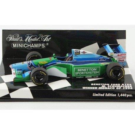 Benetton Ford B194 F1 Monaco 1994 Michael Schumacher Minichamps 400940005