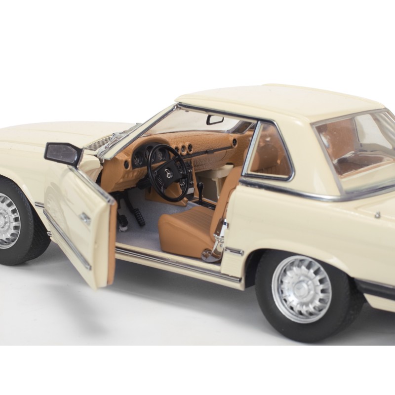 MERCEDES 350 SL Hardtop R107 1977 Ivoire Modèle de Voiture Blanc 1:18