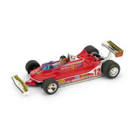 Ferrari 312 T4 avec pilote 12 F1 Grand Prix des USA 1979 Gilles Villeneuve Brumm BRUR578CH