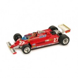 Ferrari 126CK Turbo 27 + pilote F1 Montecarlo 1981 Gilles Villeneuve Brumm R367-27