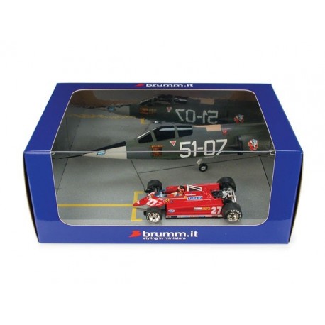 Ferrari 1256CK 27 F1 / F-104 Starfighter Aeroport de Trévie 1981 "Gilles Villeneuve DUEL" Brumm AS31