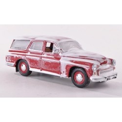 Warszawa 203 Kombi with snow covered 1960 Red IXO IST186LE