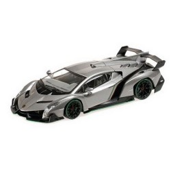 Lamborghini Veneno 2014 Grey with green character line Kyosho KYO5571GRG